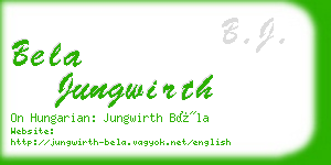 bela jungwirth business card